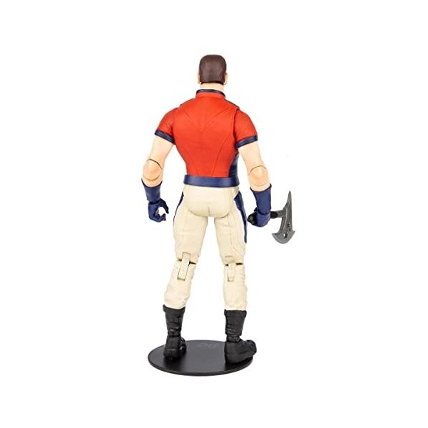 McFarlane Toys, DC Multiverse Build-A Figurine daction Peace Maker de 17,8 cm démasquée , Figurine du Film DC Squad avec Ba
