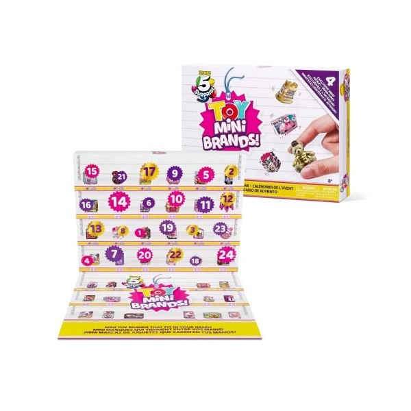Calendrier de lAvent Toy Mini Brands série 3 en édition limitée par ZURU - Calendrier de lAvent 24 jours 2023, comprend 4 m