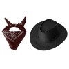 dPois Déguisement Cowboy Cowgirl Enfant Garçon Fille Gilet Western Cowboy Chapeau Costume Accessoires Bandana pour Halloween 