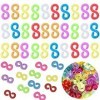 Loom Bands S Clips,QNLEMON 2000 Pièces S Clip Plastique Métier Bracelet Loom Bands Coloré en Plastique pour Tisser Bracelet C