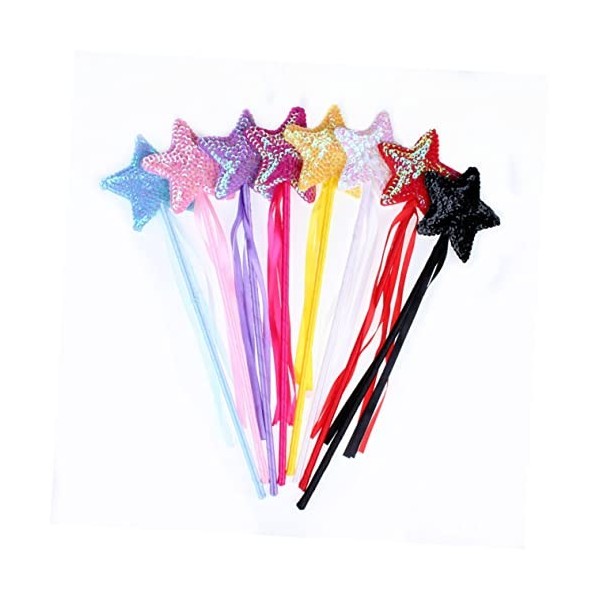 Toyvian Baguettes De Fées De Sorcière DEnfants 3 Pièces Bâtons Étoiles Accessoire De Costume De Jeu De Rôle Accessoires DHa
