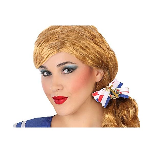 Atosa-57390 Atosa-57390-Accessoire Déguisement Marins-Barrettes Cheveux-Multicolore Femme, 57390, Universal Mujer