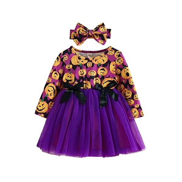 Xiaojiu DéGuisement Enfant Fille Combinaison Jaune,Costum Noir Enfant Robe Petite Fille Accessoires Années 80 Jupe Enfant Fil