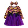 Xiaojiu DéGuisement Enfant Fille Combinaison Jaune,Costum Noir Enfant Robe Petite Fille Accessoires Années 80 Jupe Enfant Fil