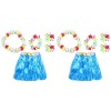 TOYANDONA Ensemble Bracelets | Dame Hawaïenne Xxcm Coiffe Décorations Kit Accessoire Collier Fête Style Jupe Danseuse Bandeau