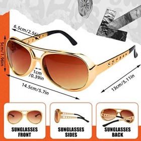 FUKPO Kit de Chaîne de Disco Lunettes Soleil Dor, 80s 90s Accessoires de Rappeur Déguisement Hip Hop Homme Femme, Costume Co