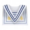 Boland 44354 - Col marin, blanc-bleu avec ancre jaune brodée, marin, capitaine, bateau, accessoire, déguisement, carnaval, fê