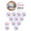 Kit de Accessoire de Mariage 1pcs Badge “La mariée” + 11pcs Badges d’Amis “Team mariée” en Plastique et Fer Bridal de Mariée 