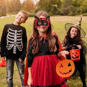 Landifor 2pcs Costume de coccinelle pour fille Costume coccinelle pour fille Accessoires de costume coccinelle Costume rouge 