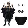 YODITI Costume de chauve-souris pour enfants Halloween: Cape chauve-souris pour filles avec masque chauve-souris - Costumes d