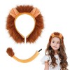 ACWOO Kit de Costume Lion, Déguisement Animaux Enfant Set, Bandeau et Queue de Lion, Lion Cosplay Costume, Deguisement Lion E