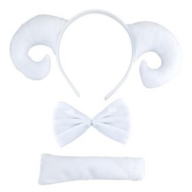 VIKSAUN Childrens the Sheep Costume, Party Zoo Serre-tête avec oreilles danimaux pour enfants et adultes pour Noël Hallowee