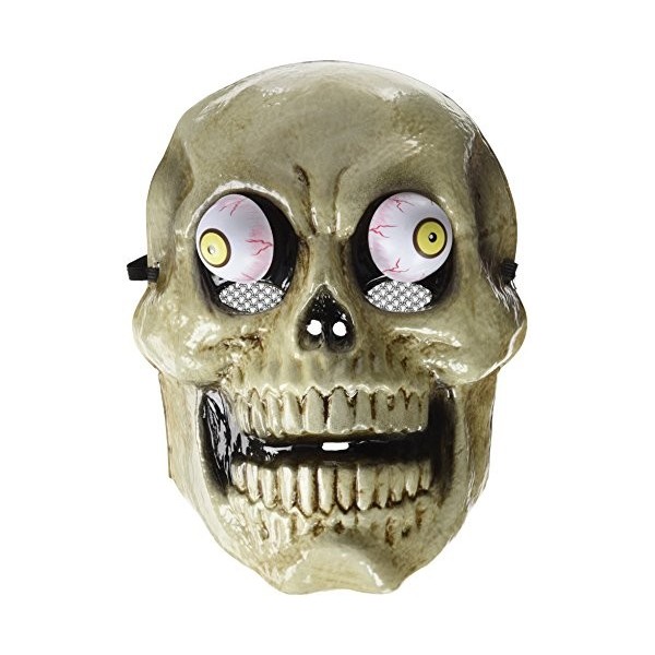 RUBIES - Accessoire pour Déguisement Adulte HALLOWEEN Officiel - Masque Squelette Yeux Exorbités - Taille Unique - Pour Costu