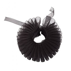 GRACEART Elisabéthain Poignet Drogues Ruffled Manchette Bras Bandes 1 pièce Noir 