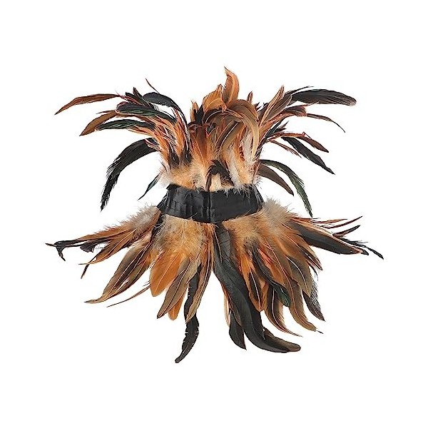 Collier à plumes gothiques victoriennes - Pour Halloween - Performance dHalloween - Plumes naturelles - Collier punk gothiqu