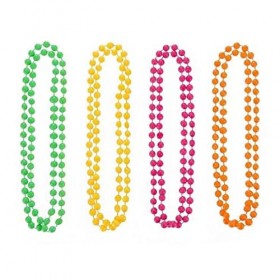 SULIUDAJI Collier fluo en lot de 6, accessoire hippie, soirée à thème années 80, carnaval, déguisement, coloré