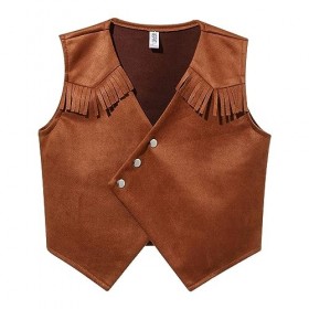 renvena Fille Garcon Cowboy Cap Chapeaux avec Bandana Deguisement Carnaval Fantaisie Danse Accessoires Cordelette Echarpe Hip