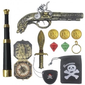 Udekit Dessin Animé Pirate Capes Jouet Ensemble Pour Enfants Halloween Carnaval Le Thème De La Fête Déguisements Accessoire 1