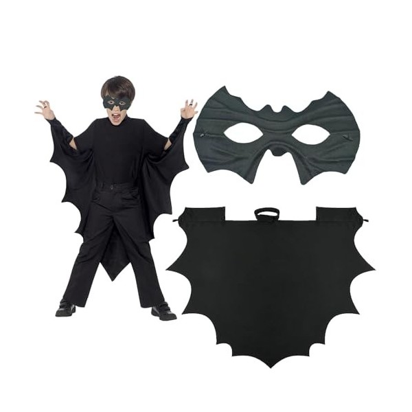 FMKLDENA Déguisement chauve souris enfant, Deguisement chauve souris, Halloween Costume Chauve Souris, Halloween Déguisement 