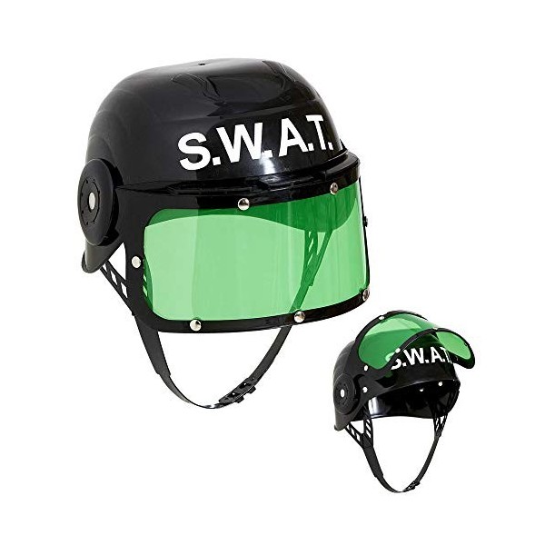 Widmann -Casque dintervention avec visière, couvre-chef, accessoire, accessoire de déguisement adulte, police, Swat