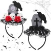 2Pcs Serre-tête Halloween, Bandeau de Sorcière Halloween Convient aux Fêtes dhalloween et aux Mascarades, Halloween déguisem