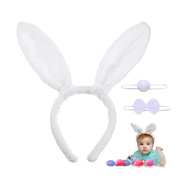 Serre-tête avec oreilles de lapin lumineuses à LED pour fille et adulte, décoration de fête de Noël, accessoire de cheveux mignon