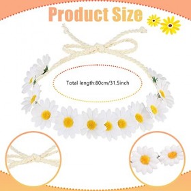 Ensemble de déguisement Hippie pour femme, 6 pièces Hippie Costume Set Collier et boucles doreilles signe de la paix, lunett