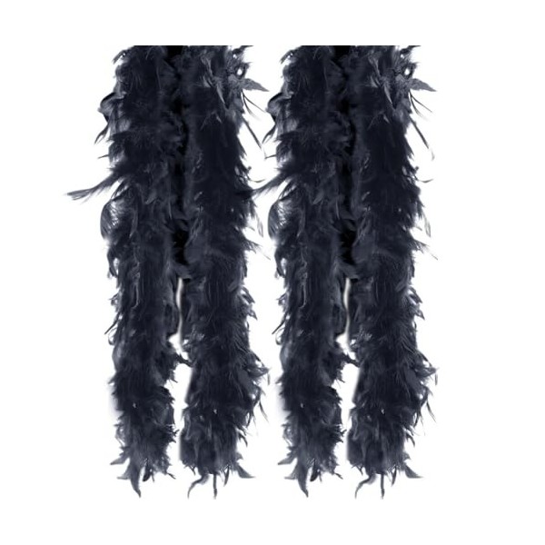 URFEDA 2 Mètres Boa de Plumes, Boa en Plumes de Dindon Accessoire de Déguisement, Foulard à Plumes, Boa de Carnaval, Écharpe à Plumes Femme Fille Costume Carnaval Accessoire 2PCS Orange