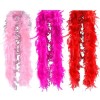 URFEDA 2 Mètres Boa de Plumes, Boa en Plumes de Dindon Accessoire de Déguisement, Foulard à Plumes, Boa de Carnaval, Écharpe 