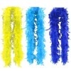 URFEDA 2 Mètres Boa de Plumes, Boa en Plumes de Dindon Accessoire de Déguisement, Foulard à Plumes, Boa de Carnaval, Écharpe 