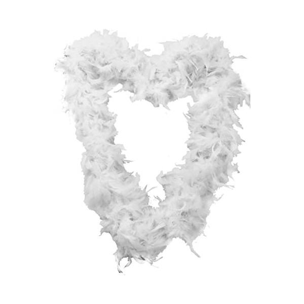 Boa en plumes blanches - Lot de 1 - 170 cm de long - 60 g - Accessoire de déguisement pour enterrement de vie de jeune fille