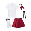 YUUMIN Enfant Fille Costume de Marin Uniforme Scolaire Anime Cosplay Déguisement Écolière Japonaise Ensemble Robe & Accessoir