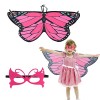 BETESSIN Ailes Papillon dÉcharpe Fille Châle Foulard Papillon Cape Enfant et Masque Papillon Accessoire de Costume Déguiseme