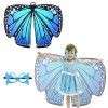 BETESSIN Ailes Papillon dÉcharpe Fille Châle Foulard Papillon Cape Enfant et Masque Papillon Accessoire de Costume Déguiseme