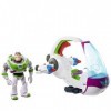 Disney Pixar Toy Story coffret figurine Buzz l’Éclair phosphorescente et son vaisseau dexploration galactique, jouet pour en