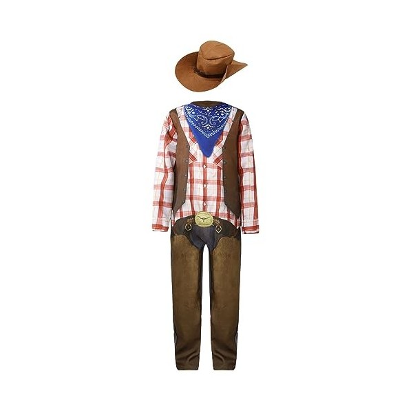 IEFIEL 3pcs Déguisement de Cowboy Enfant Ensembles Cowboy Accessoire Photo Set Bébé Garçon Costume Halloween Mascarade Carnav