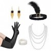 MIVAIUN 1920 Accessories, Années 1920 Accessoires Gatsby Costume Set, Headband Gatsby, Déguisement Charleston Femme, Accessoi