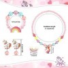 BTHRORO Licorne Sac a Main Bijoux Enfants Fille, Peluche Sac Licorne Princesse Collier Bracelet Boucles dOreilles Bague Pinc