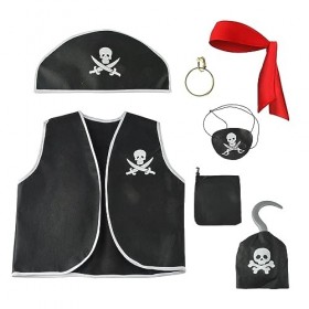 TAFACE 1 Ensemble De Costumes De Pirate Pour Enfants, Accessoires De Costume De Pirate Pour Enfants, Ensemble Dhabillage De 