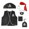 TAFACE 1 Ensemble De Costumes De Pirate Pour Enfants, Accessoires De Costume De Pirate Pour Enfants, Ensemble Dhabillage De 