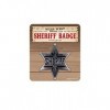 HENBRANDT Badge de shérif adulte de 5,5 cm - Badge de police, de shérif, de cowboy, de détective Wild West - Accessoire de dé