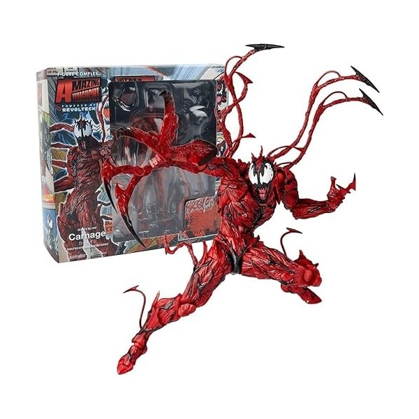 Figurine daction de 16 cm en PVC à l’effigie de Venom Carnage - Personnages Mobiles - Figurine de Bureau