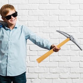 jojofuny Jouet De Pioche en Mousse Accessoire De Costume De Pioche Accessoire De Costume De Hachette en Mousse Accessoire De 