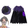 YUANXING sorcière pour filles - Accessoires pour déguisements en sorcière dHalloween - Fancy Witch Halloween Dress Up Set po