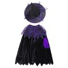 YUANXING sorcière pour filles - Accessoires pour déguisements en sorcière dHalloween - Fancy Witch Halloween Dress Up Set po