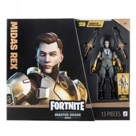 Fortnite FNT1068 Midas Figurine articulée de 10,2 cm avec Armure, Dos Bling et Outil de récolte, Multicolore