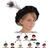 Charlie Crow Chapeau Tudor Accessoire de costume pour enfants | Dix couleurs | Taille unique 3-12 ans Blanc 