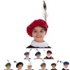 Charlie Crow Chapeau Tudor Accessoire de costume pour enfants | Dix couleurs | Taille unique 3-12 ans Blanc 