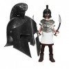 NET TOYS Casque de Gladiateur pour Enfant heaume Romain Calotte Romaine Enfant Spartacus 300 Casque de Gladiateur Antiquité A