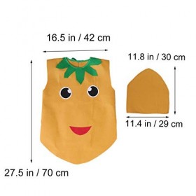 ABOOFAN Kit De Costume De Fruits Et Pour Enfants Costumes De Performance De Pommes De Terre Vêtements Chapeau Drôle Enfants H